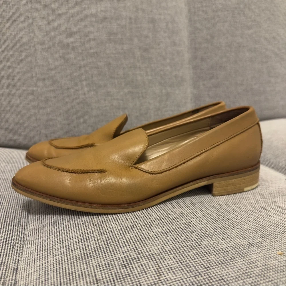 Everlane The Modern Loafers Camel Brown Leather Upper Size 7.5 Women's - Picture 3 of 9